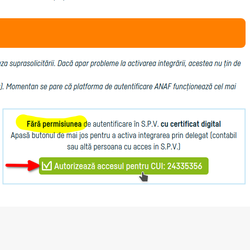 Cum activezi integrarea automată cu e-factura - pasul 4