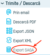 Cum export o factură în SAGA? - pasul 2