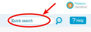 How do I use search options? - step 1