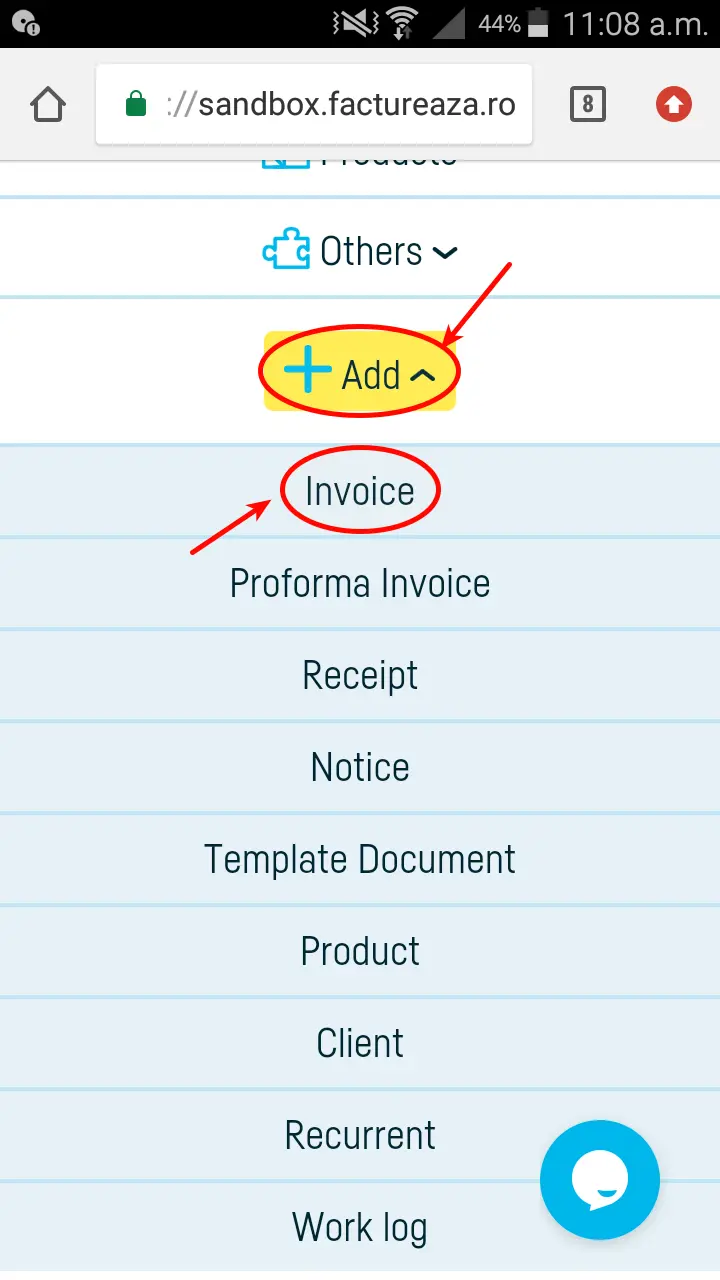 How do I add an invoice? - step 2