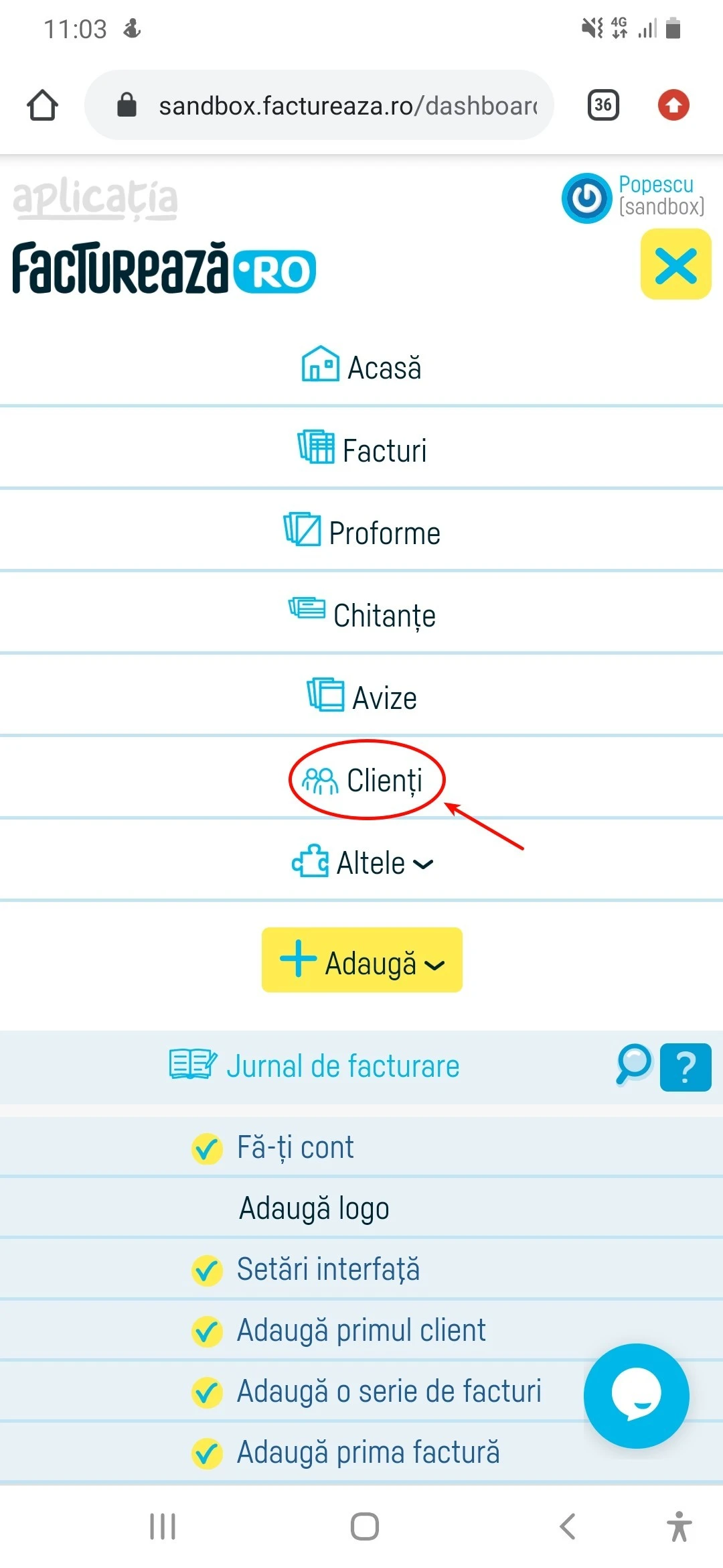 Cum introduc un client nou? - pasul 1