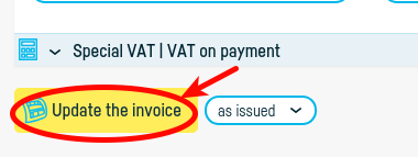 How do I change the data from a saved invoice? - pasul 3