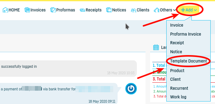 Generate a document from a standard document template - pasul 1