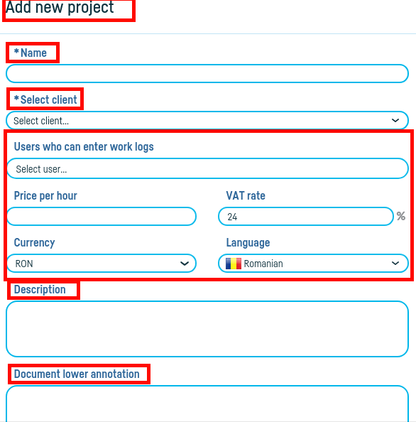 How do I add a work log project? - pasul 3
