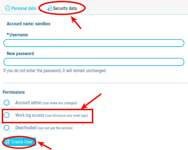 Who can add work logs? - step 3