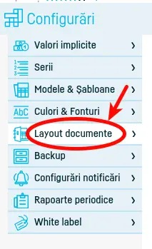 Setare layout documente - pasul 2