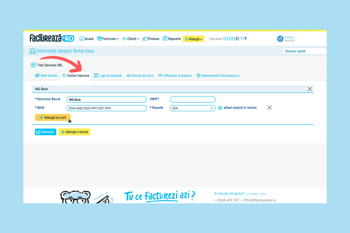 Bine ai venit pe factureaza.ro! - pasul 14