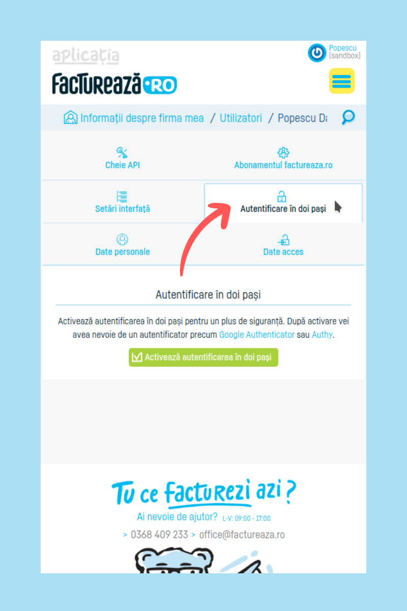 Bine ai venit pe factureaza.ro! - pasul 10
