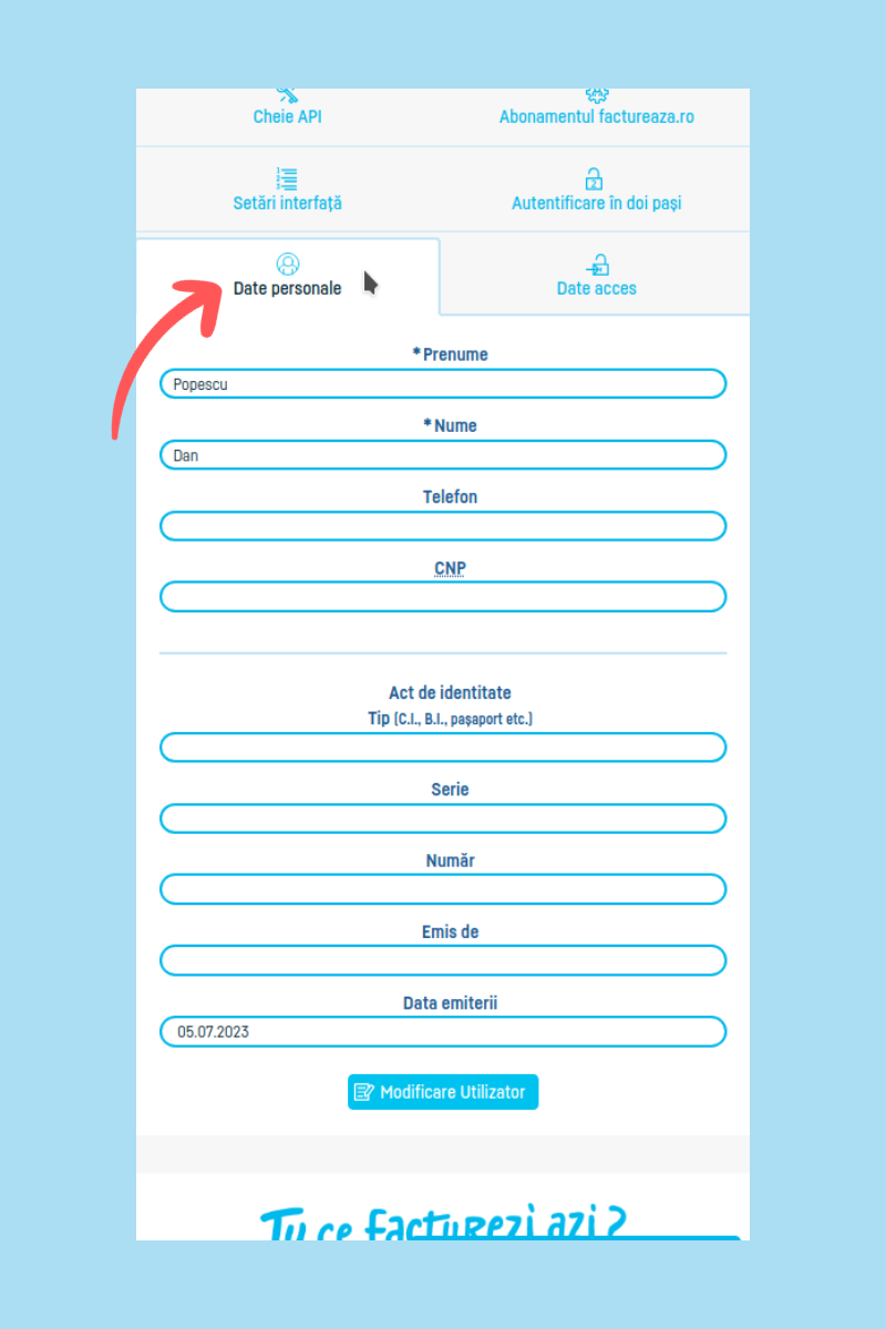 Bine ai venit pe factureaza.ro! - pasul 7