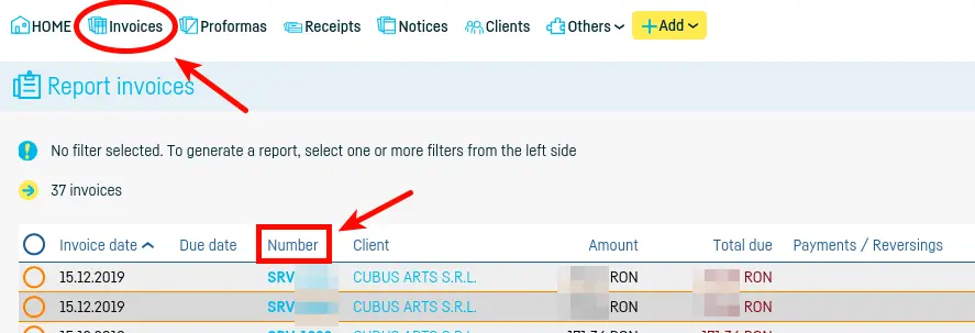 How do I reverse an invoice? - step 1