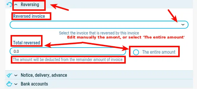 How do I reverse an invoice? - step 2